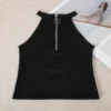 Club Wear Zipper Tank Crop Top - Image 8