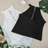Club Wear Zipper Tank Crop Top - Image 2