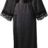Alternative Silk Satin Long Robe - Image 4