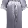 Alternative Silk Satin Long Robe - Image 10