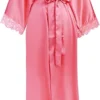 Alternative Silk Satin Long Robe - Image 3