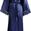 Alternative Silk Satin Long Robe - Image 2