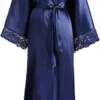 Alternative Silk Satin Long Robe - Image 8