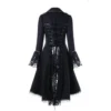 Gothic Lace Trim Medieval Noble Court Dress - Image 3