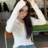 Button Up Long Sleeve Slim Autumn Top - Image 7