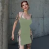 Gothic Halter Metal Circle Mini Dress - Image 7