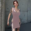 Gothic Halter Metal Circle Mini Dress - Image 8