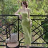 French Vintage Elegant Wave Stripe Dress - Image 4