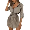Vestido Elegant Shirt Mini Dress - Image 7