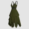 Gothic Solid Vintage Layered Dress - Image 7