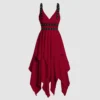 Gothic Solid Vintage Layered Dress - Image 6