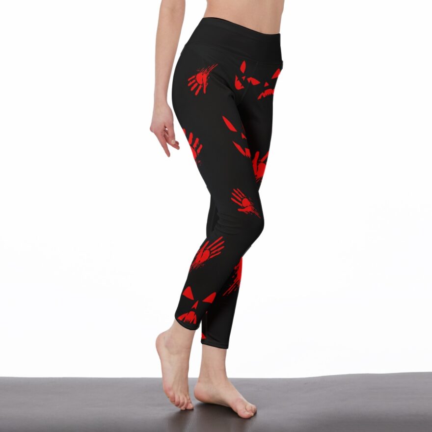 Red Ghost High Waist Leggings - Image 2