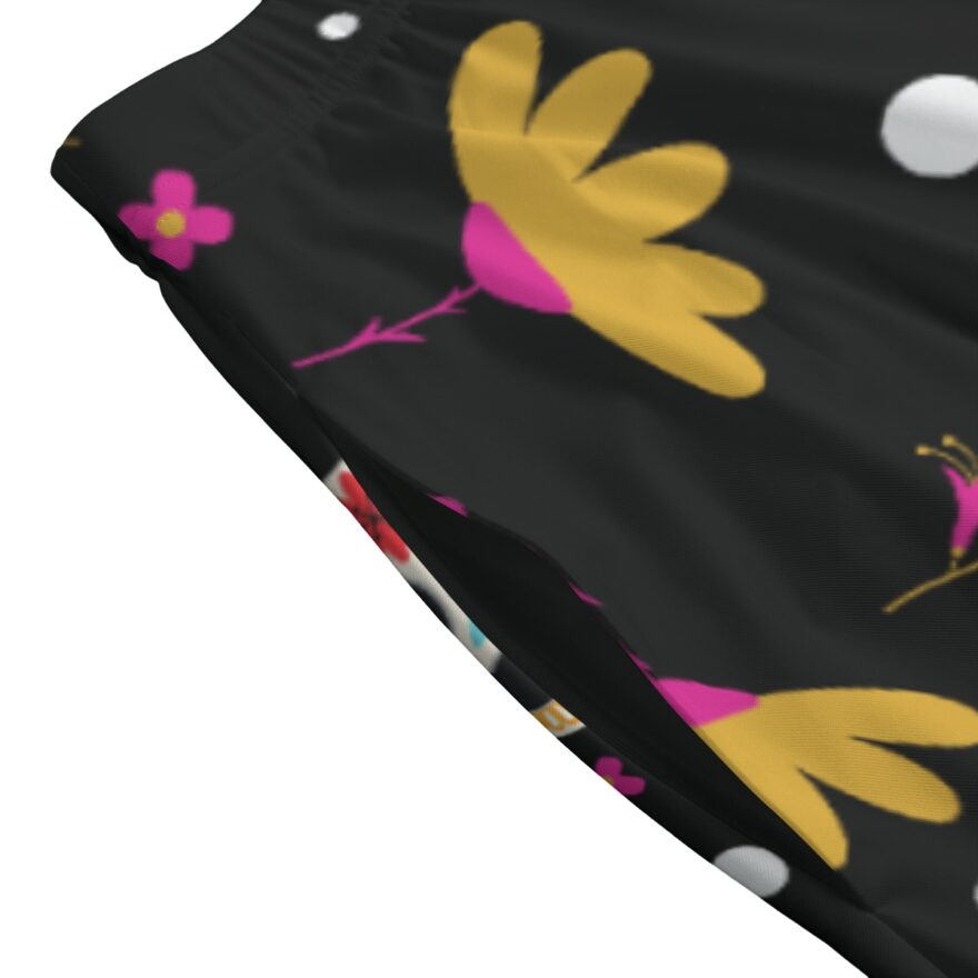 Gothic Skull Flower Bazyrey Skirts With Pocket - Image 4