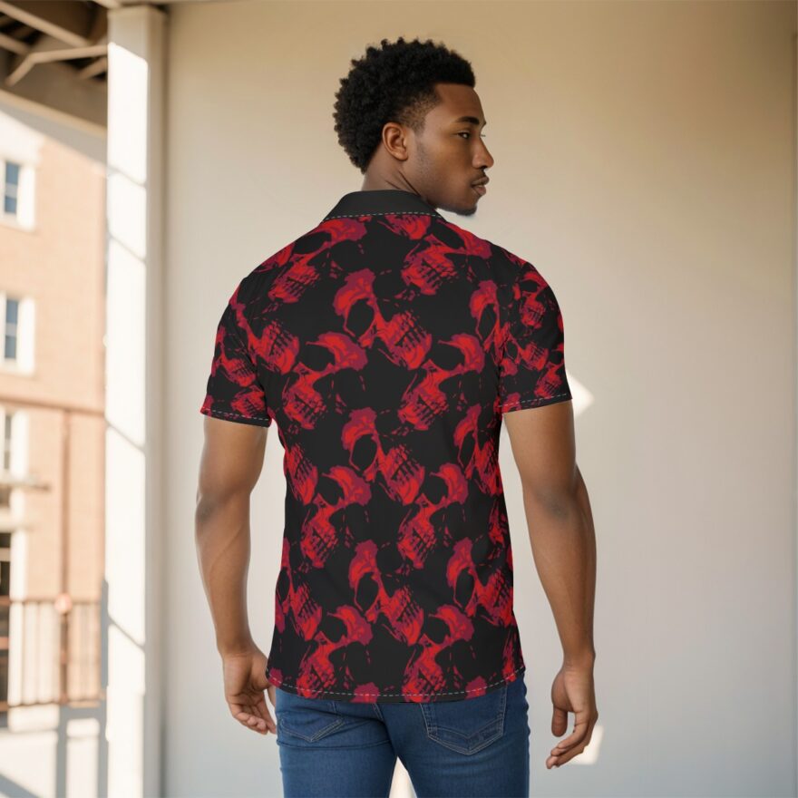 Red Skull Casual Shirt - Image 4