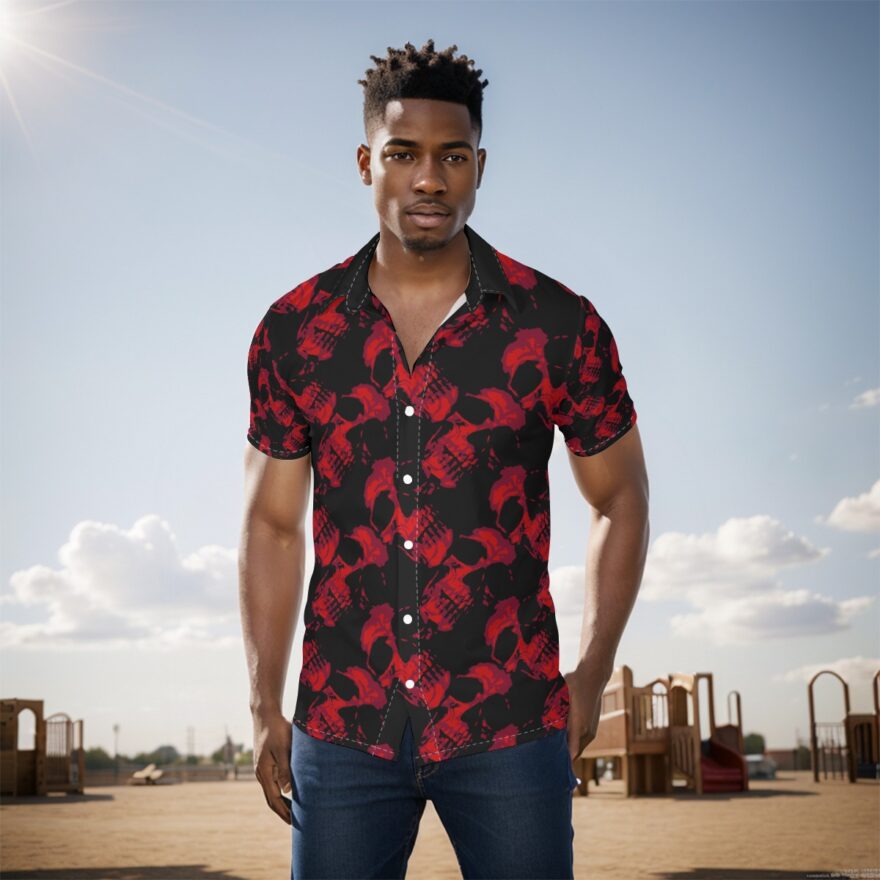 Red Skull Casual Shirt