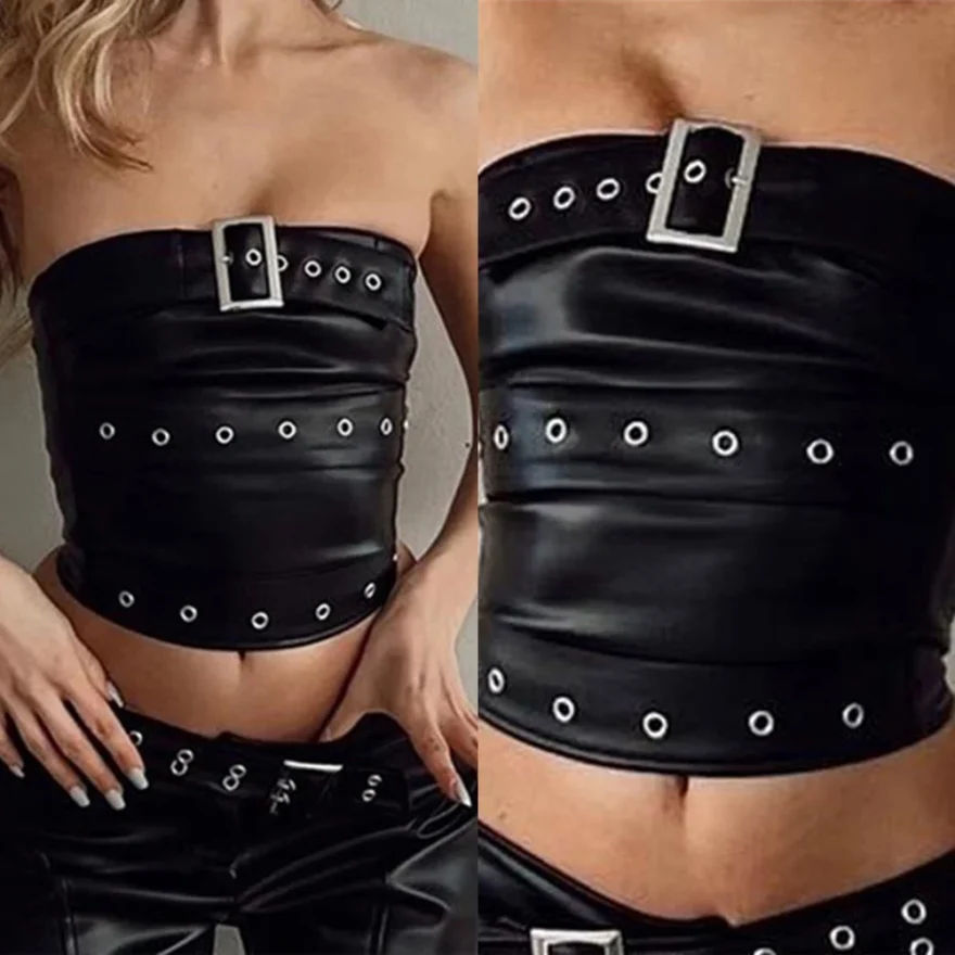 Gotihic Night Out Party Wear Belt Top - Image 6