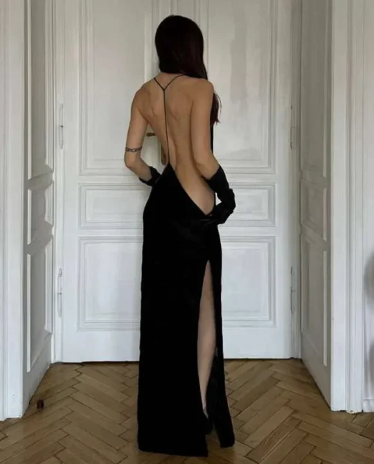 Alternative Mesh Sexy Halter Party Club Split Dress